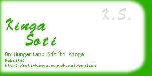 kinga soti business card